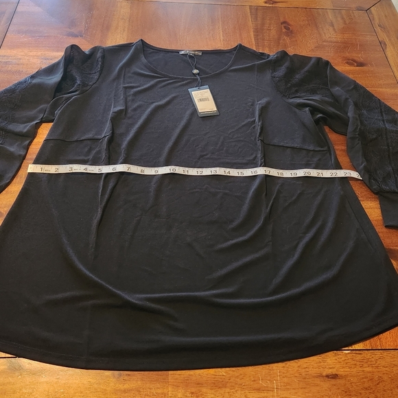 Adrianna Papell Black Top Women's Blouse Size 1X - Picture 8 of 8